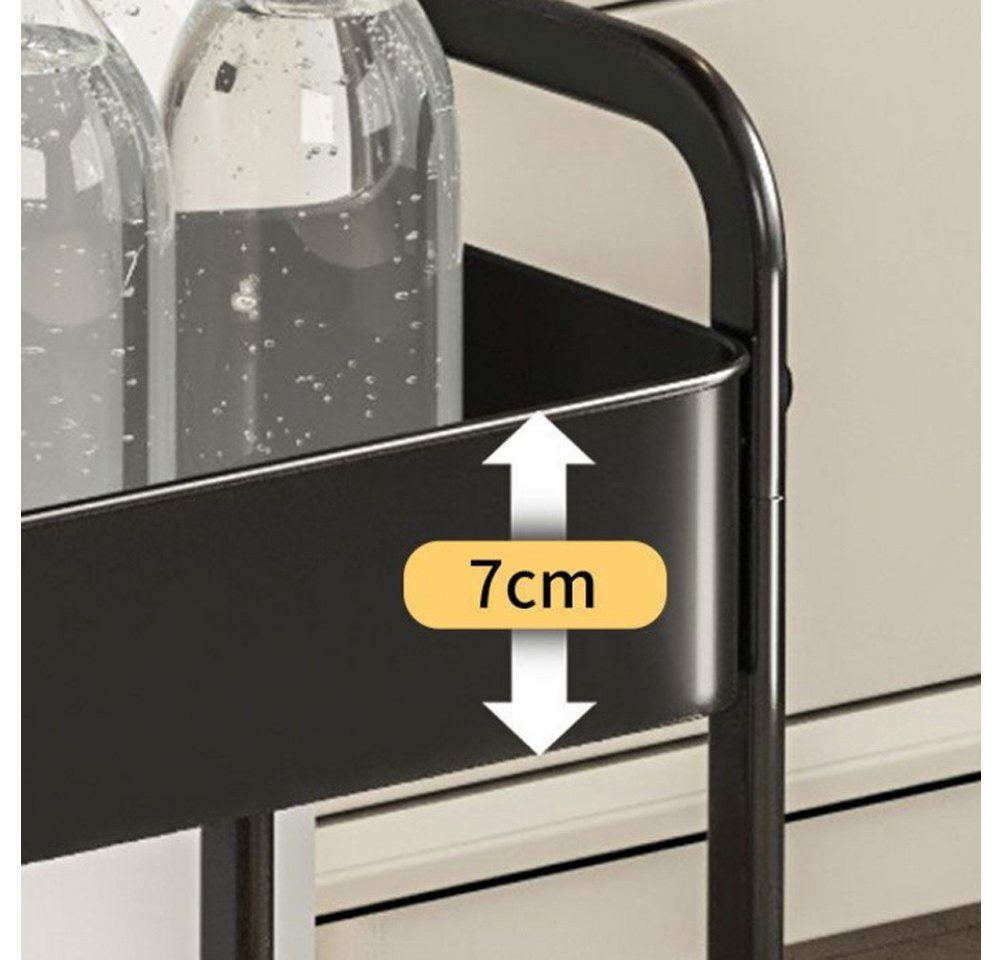 GarveeMore Küchenorganizer-Set Desktop Rolling Cart Layer Metall Praktische Aufbewahrung Organisation – Bild 2 von 3