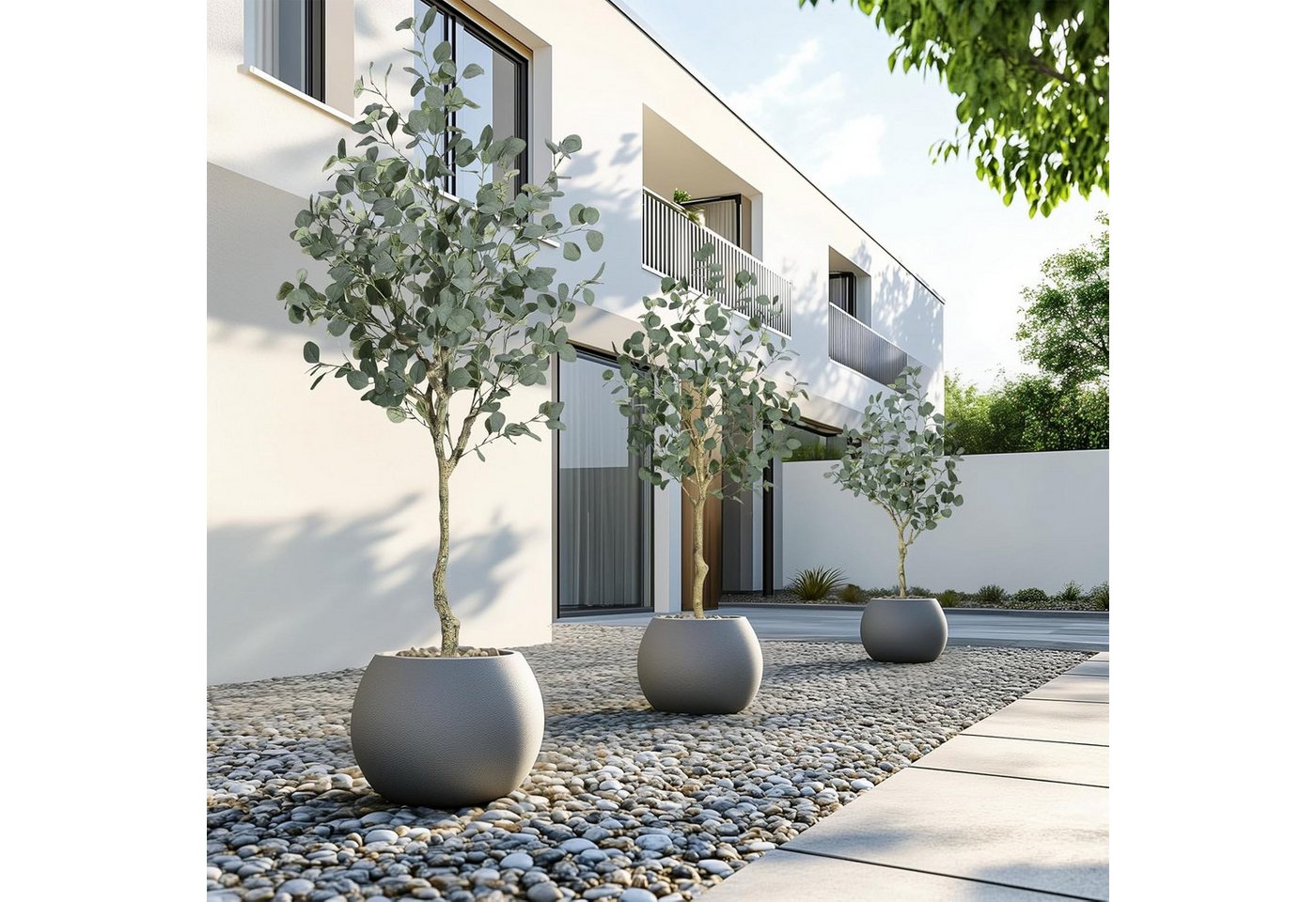 Kunstbaum Eukalyptusbaum,moderne große Kunstpflanze im Topf,183cm, GarveeMore, Höhe 180 cm, für drinnen und draußen,Heimbüro,ideale Haushaltswaren – Bild 5 von 5