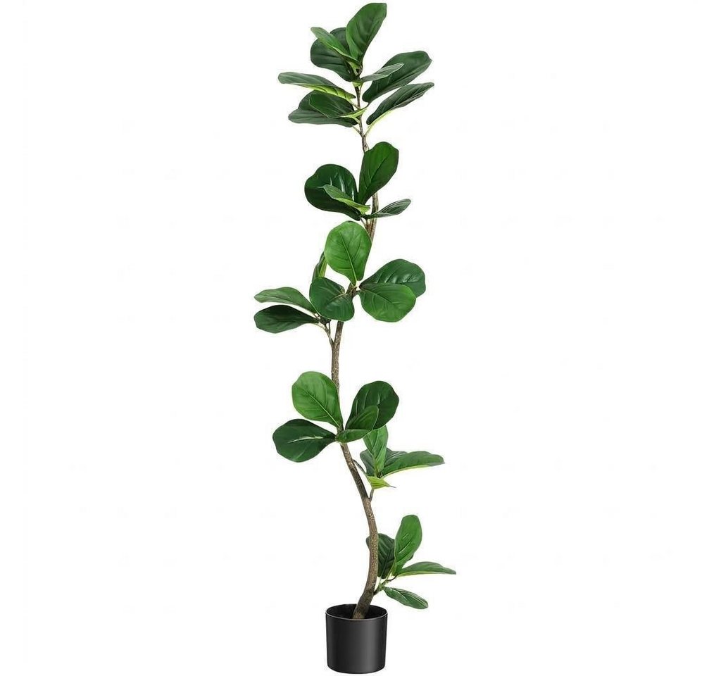 Kunstbaum Künstlicher Geigenblatt-Feigenbaum, Kunstpflanzen,künstliche Bäume, GarveeMore, Höhe 150 cm – Bild 2 von 5