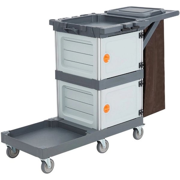 GarveeMore Putzwagen, (3-stufiger, 1-St., mit 30-Gallonen-Beutel), 200 lb Tragkraft