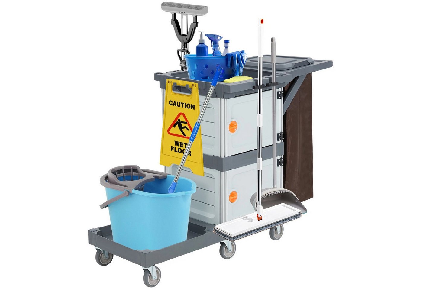GarveeMore Putzwagen, (3-stufiger, 1-St., mit 30-Gallonen-Beutel), 200 lb Tragkraft – Bild 3 von 5
