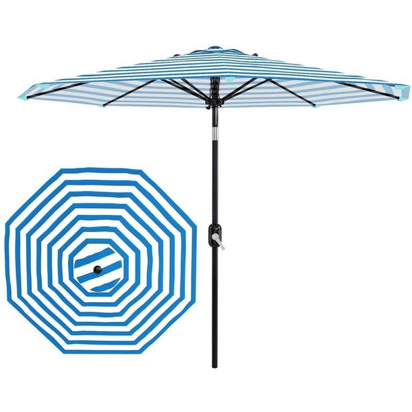 GarveeMore Sonnenschirm Gartenschirm 2,7 m, Outdoor Terrassenschirm mit UPF 50+ UV-Schutz, wasserdichte und farbbeständige Bespannung,Sonnenschirm mit 8 Streben