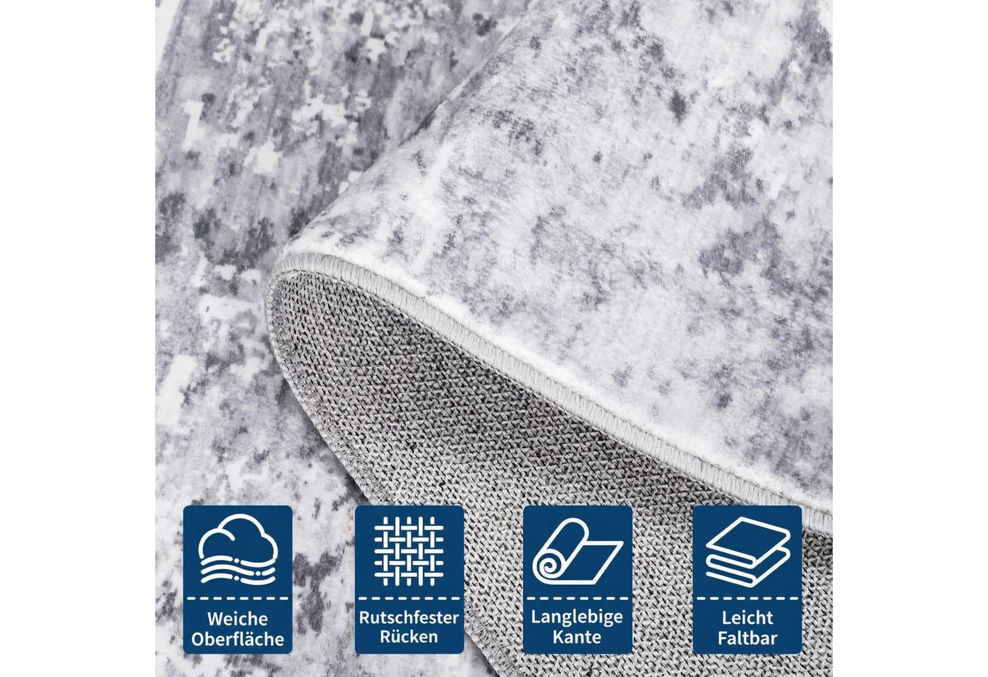 GarveeMore Teppich Abstraktes Muster, rechteckig, Höhe: 5 mm, Perfekt für reduzierte, aber designorientierte Wohnkonzepte – Bild 5 von 5