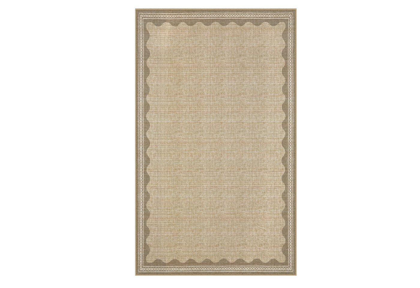 GarveeMore Teppich Doora, rechteckig, Höhe: 7 mm, mit besonders weichem Flor, Kurzflor, modern, wellenförmiger Bordüre – Bild 5 von 5