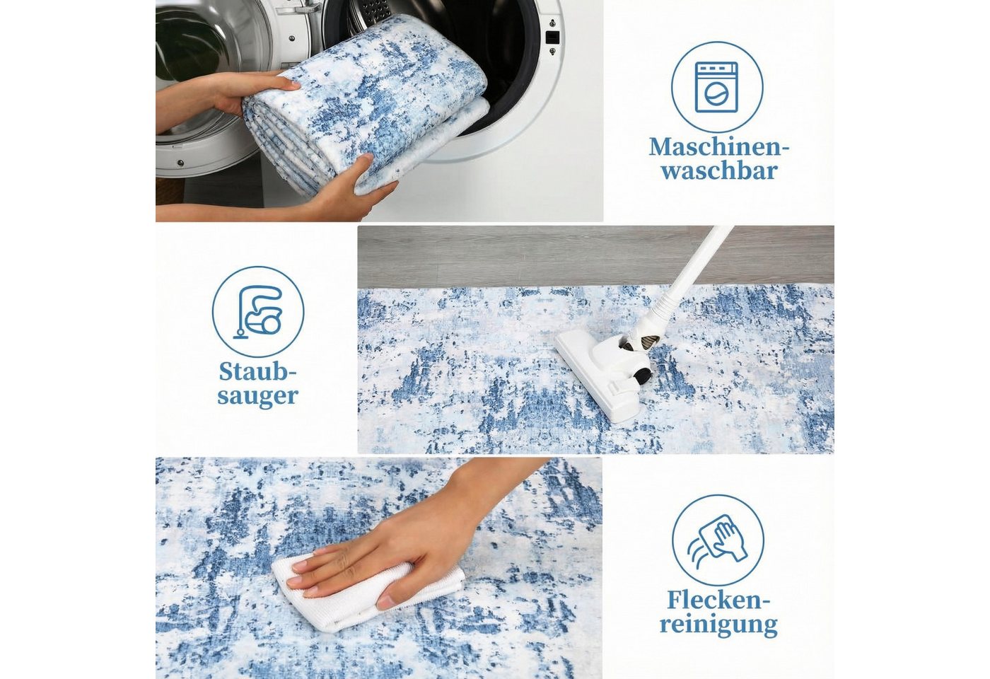 GarveeMore Teppich Farbspiel, rechteckig, Höhe: 5 mm, Passt zu Modern Abstract, Contemporary und minimalistischen Interiors – Bild 3 von 5