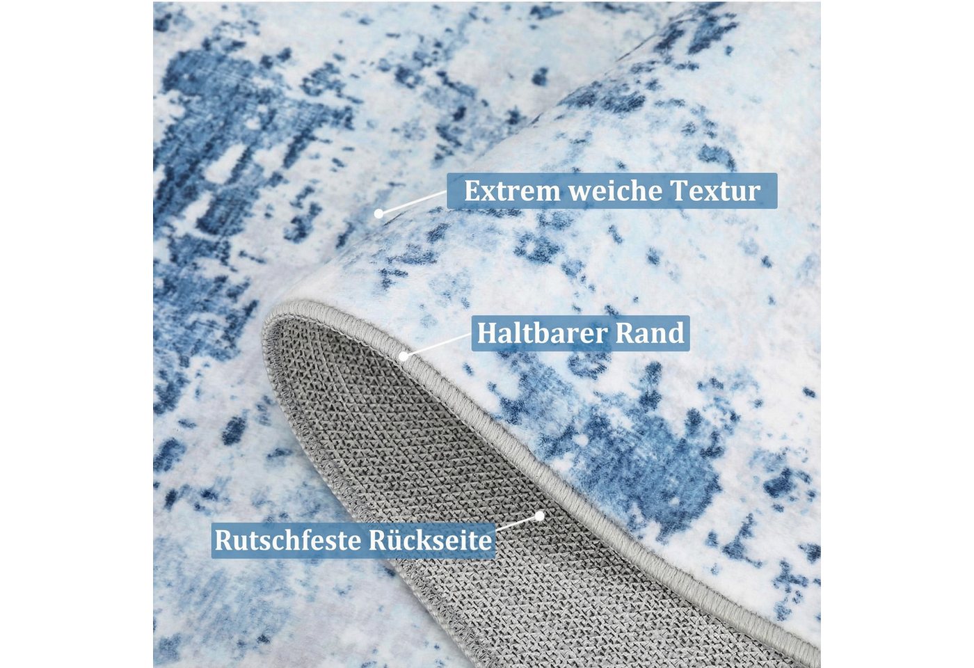 GarveeMore Teppich Farbspiel, rechteckig, Höhe: 5 mm, Passt zu Modern Abstract, Contemporary und minimalistischen Interiors – Bild 4 von 5