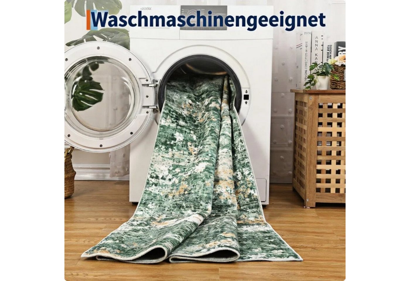GarveeMore Teppich Moderner Abstrakter Teppich mit Künstlerischem Design für Wohnzimmer, rechteckig, Höhe: 5 mm – Bild 5 von 5