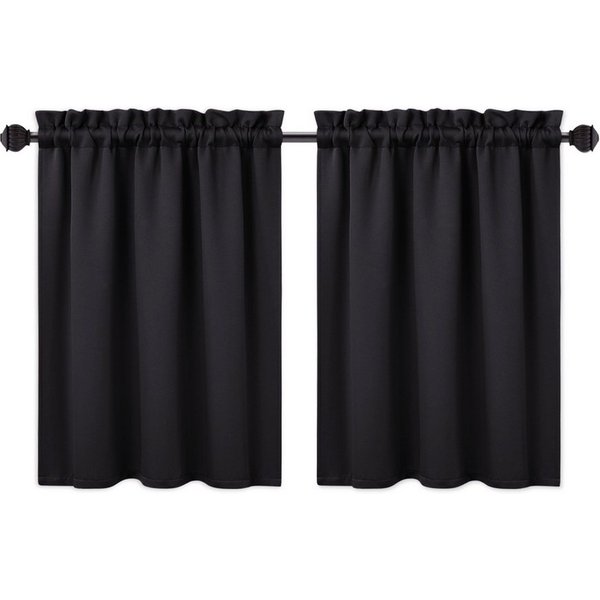 GarveeMore Verdunkelungsvorhang Blickdichte Verdunkelungs‑Valance aus 230GSM Mikrofaser, wärme (2 St), Waschmaschinenfest & farbbeständig für langjährige Nutzun