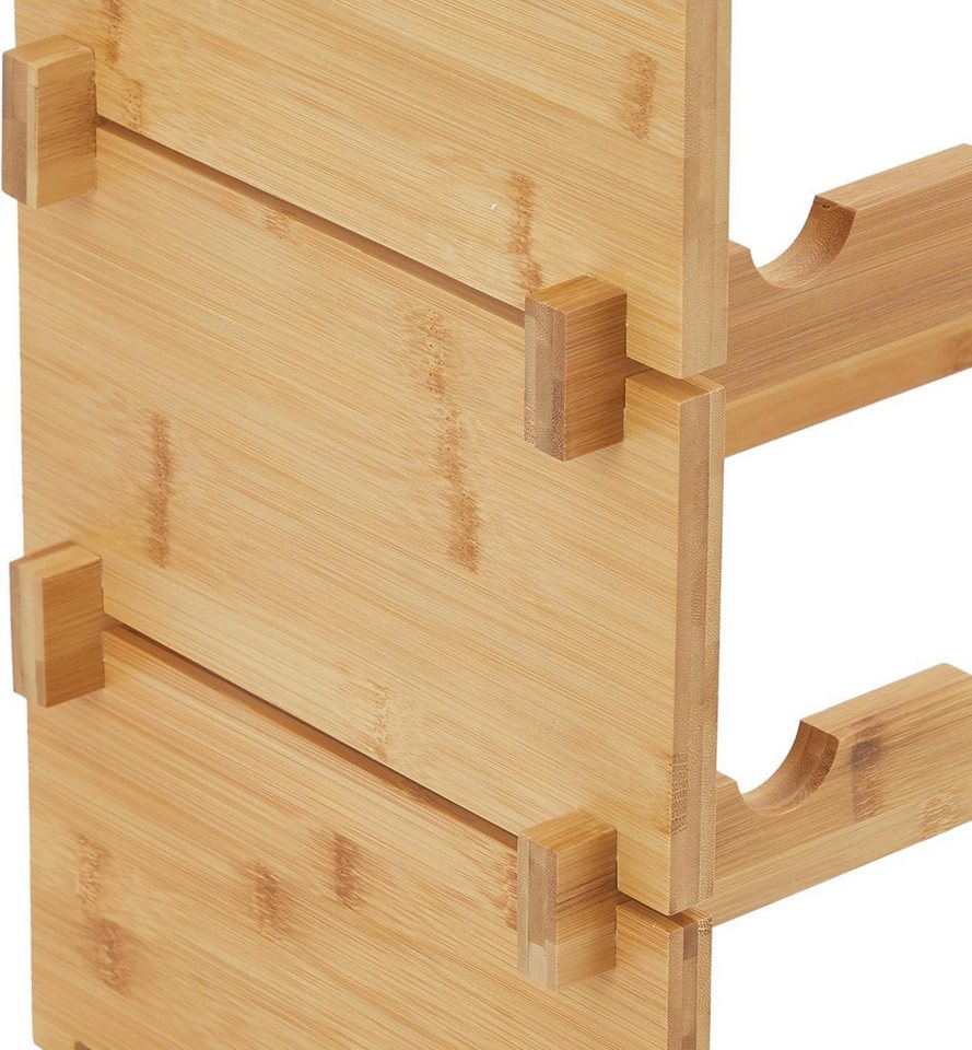 GarveeMore Weinregal Bambus,Stapelbar Flaschenregal Ohne Schrauben,AA-Qualität, Stapelbar & Platzsparend Für Keller Bar Küche Esszimmer – Bild 5 von 5