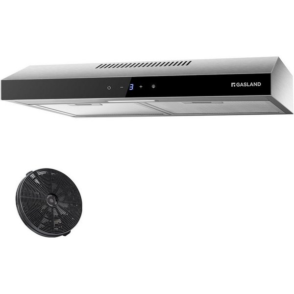 GASLAND Unterbauhaube SR60SS Dunstabzugshaube 60 cm Umluft, Leise Abluft 202 m³/h 3 Stufen Touch Control Unterbauhaube abzugshaube mit Aktivkohlefilter