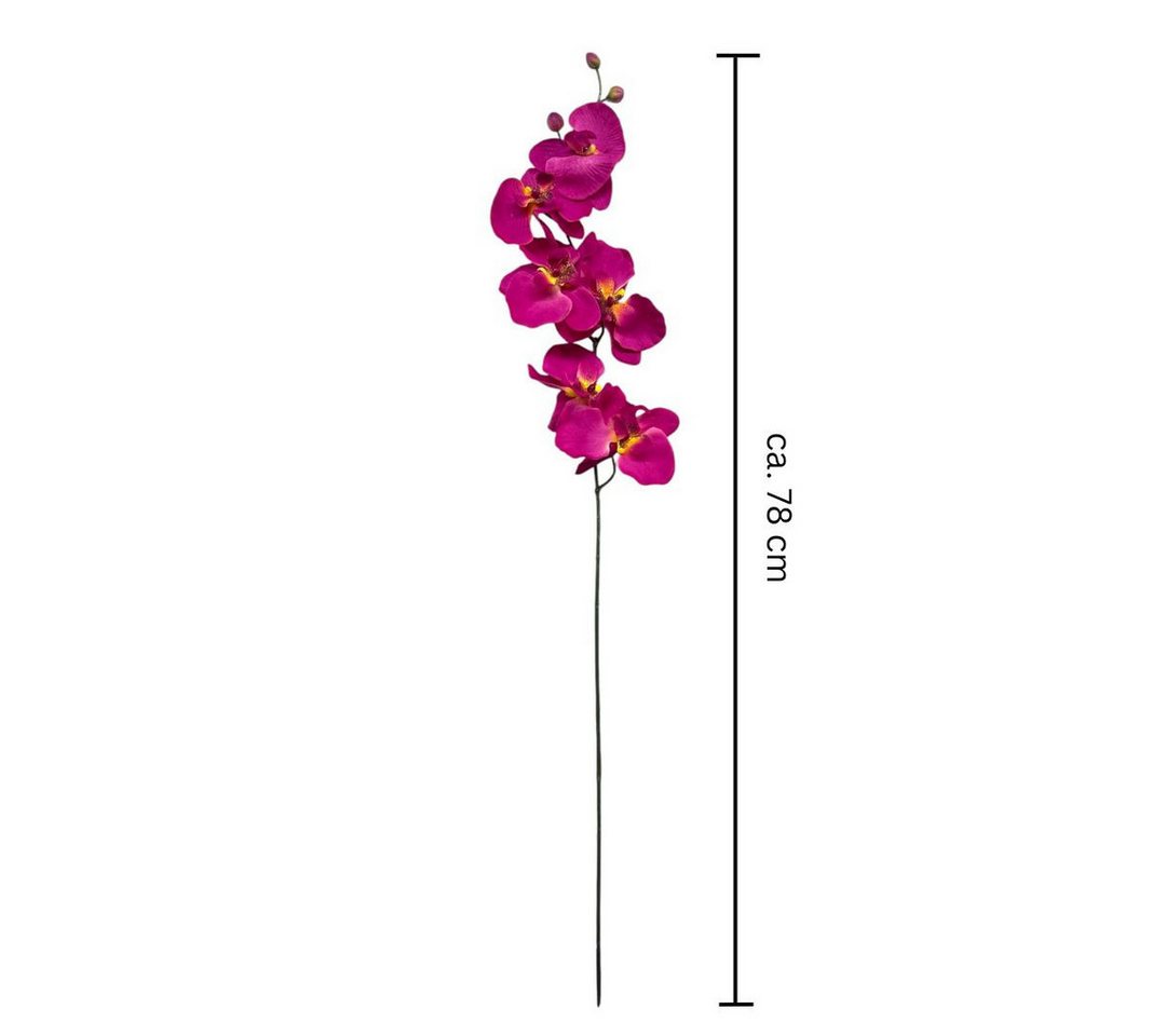 Kunstorchidee Kunstblume, ORCHIDEENZWEIG, Orchidee 78cm, Gasper, Höhe 78.00 cm – Bild 3 von 3