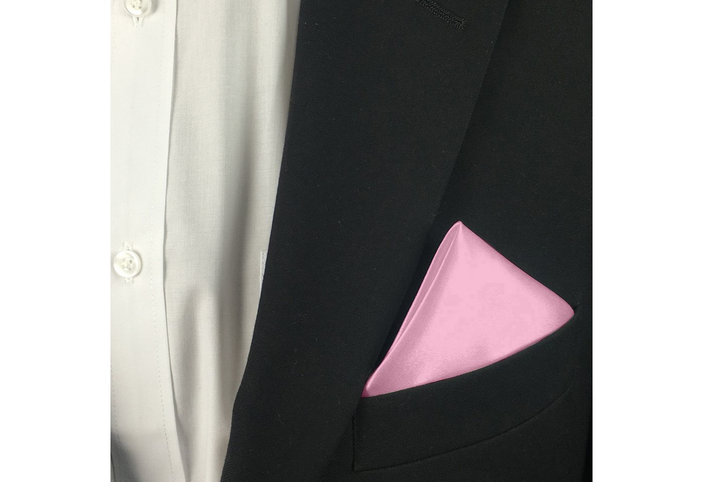 GASSANI Fliege Hochzeitsfliege, Herren-Schleife Kavalierstuch, Hochzeit Bräutigam (Set, 3-St., Manschettenknöpfe, mit Einstecktuch, Fliegenset) Uni, Seide-Touch – Bild 4 von 5
