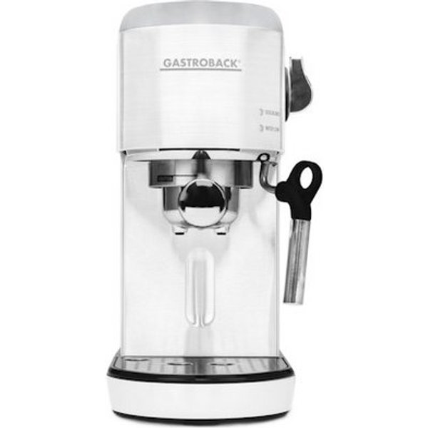 Gastroback Espressomaschine, Edelstahlfilter, Sehr schmales Design für jede Küche - nur 15 cm breit