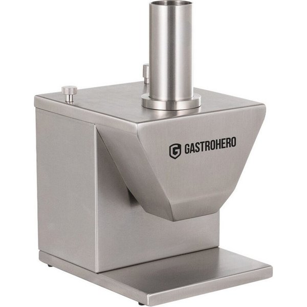 GastroHero Wurstschneider Currywurst Schneider elektrisch Edelstahl 5–30 mm, Saugfüße für sicheren Stand, spülmaschinenfeste Haube