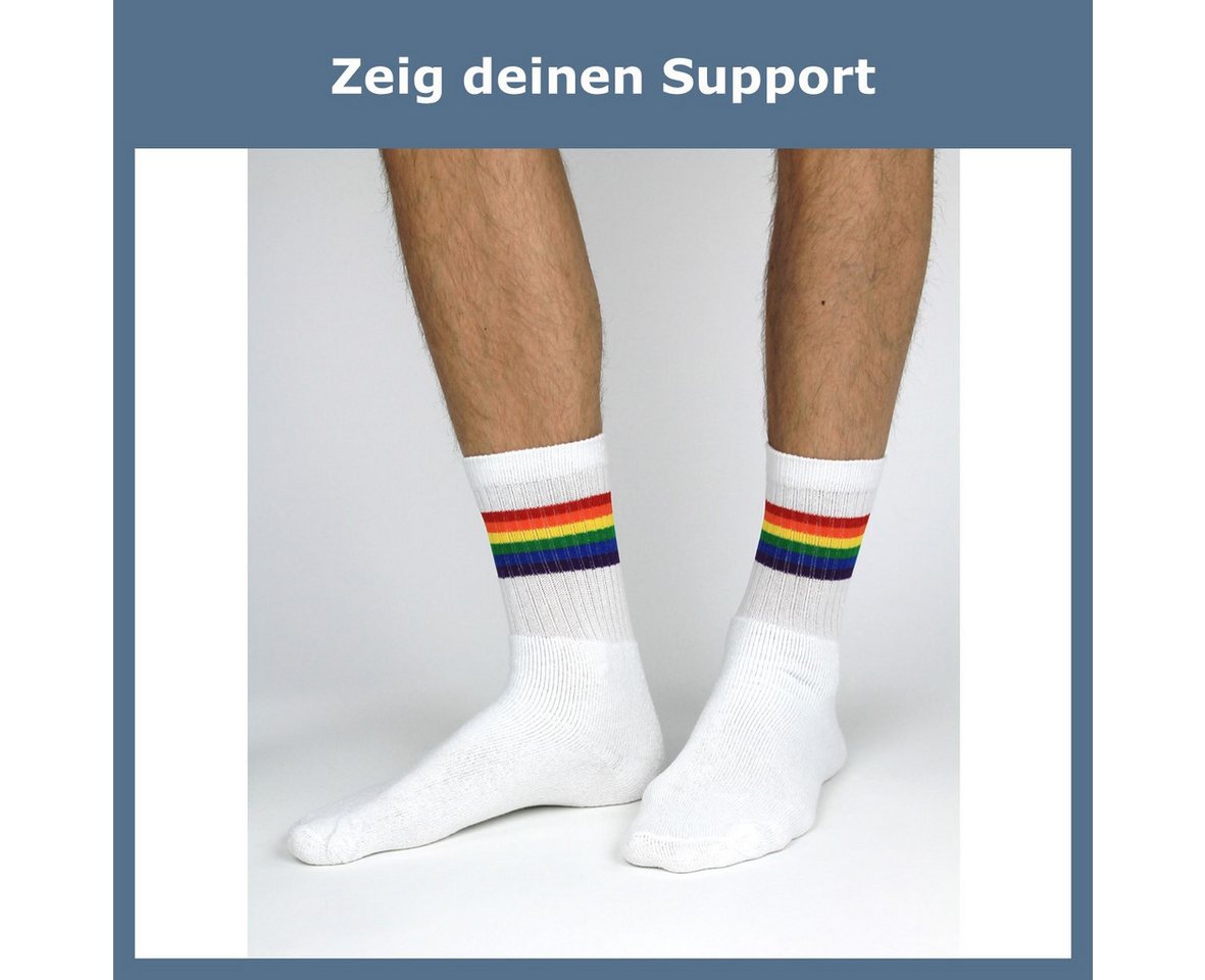 GAWILO Socken mit Regenbogen Flagge, Pride- & LGBTQ Statement (6 Paar) Zeigen Sie Ihren Support der LGBTQ Community – Bild 2 von 5