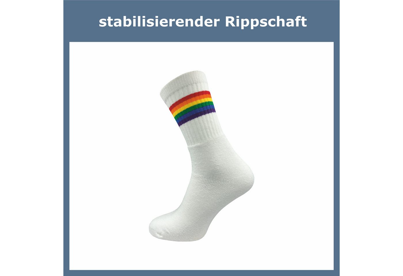 GAWILO Socken mit Regenbogen Flagge, Pride- & LGBTQ Statement (6 Paar) Zeigen Sie Ihren Support der LGBTQ Community – Bild 3 von 5
