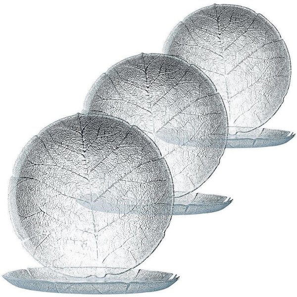 Luminarc Gebäckteller Luminarc Aspen Teller flach 24cm 6er Set, Glas, (Spar-Set)