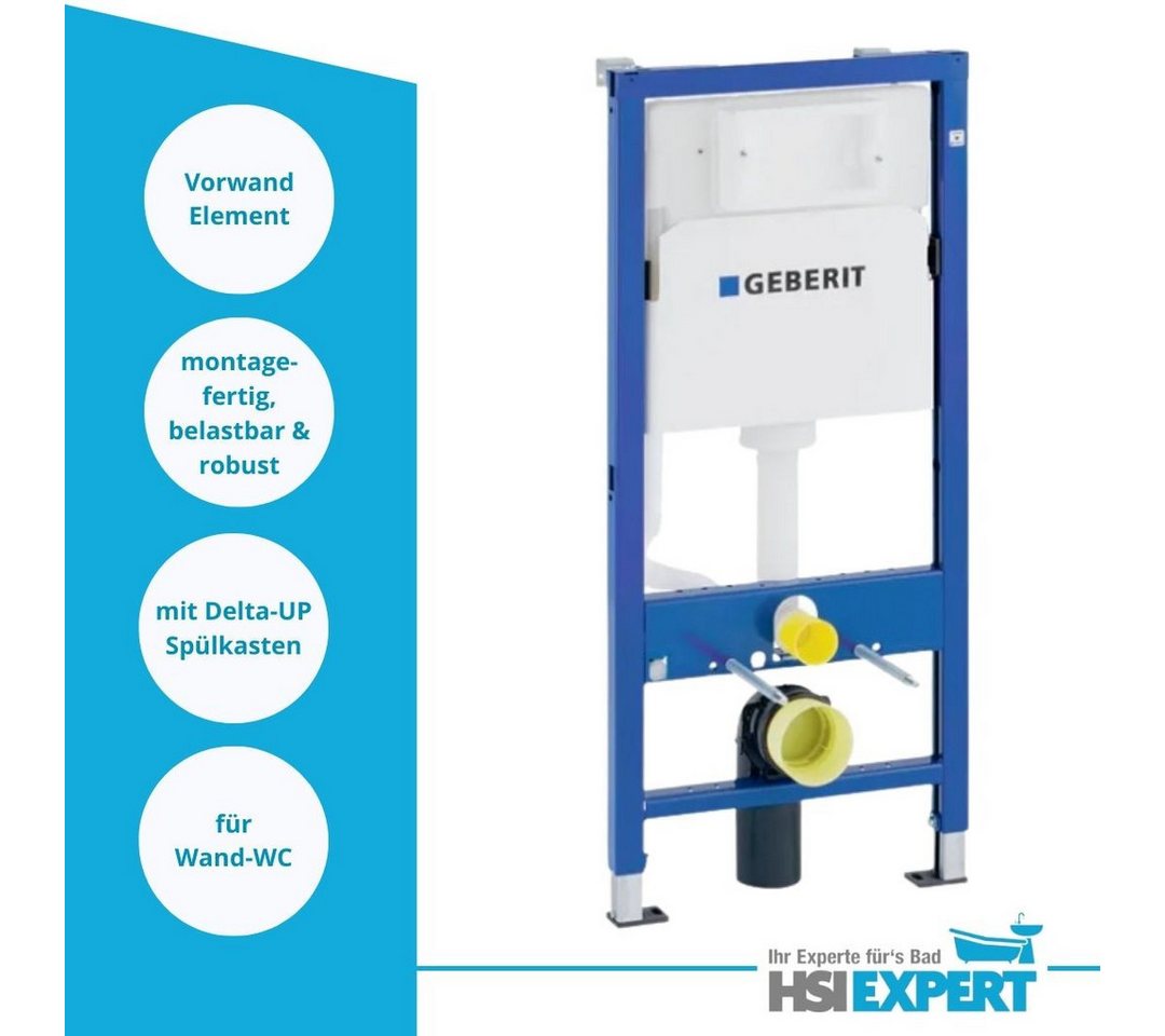 GEBERIT Vorwandelement WC Vorwandelement Drückerplatte weiß Einwurfschacht Delta 51, Spar-Set – Bild 3 von 5