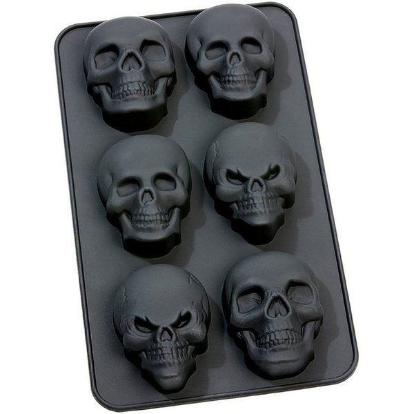 Geda Labels GmbH Backform Totenkopf, (1-tlg), Schwarz, 27 x 18 x 5,2 cm, spülmaschinengeeignet, mikrowellengeeignet