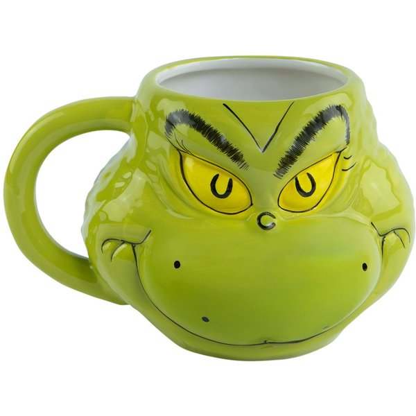 Geda Labels GmbH Tasse Grinch 3D, 1-tlg., Keramik, Grün, 500ml, 3D Form