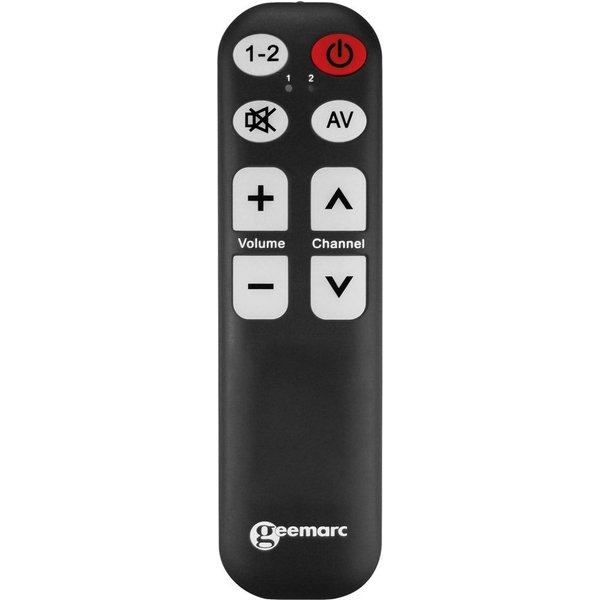 Geemarc lernfähige Universalfernbedienung mit großer Schrift TV-5_BLK Fernbedienung