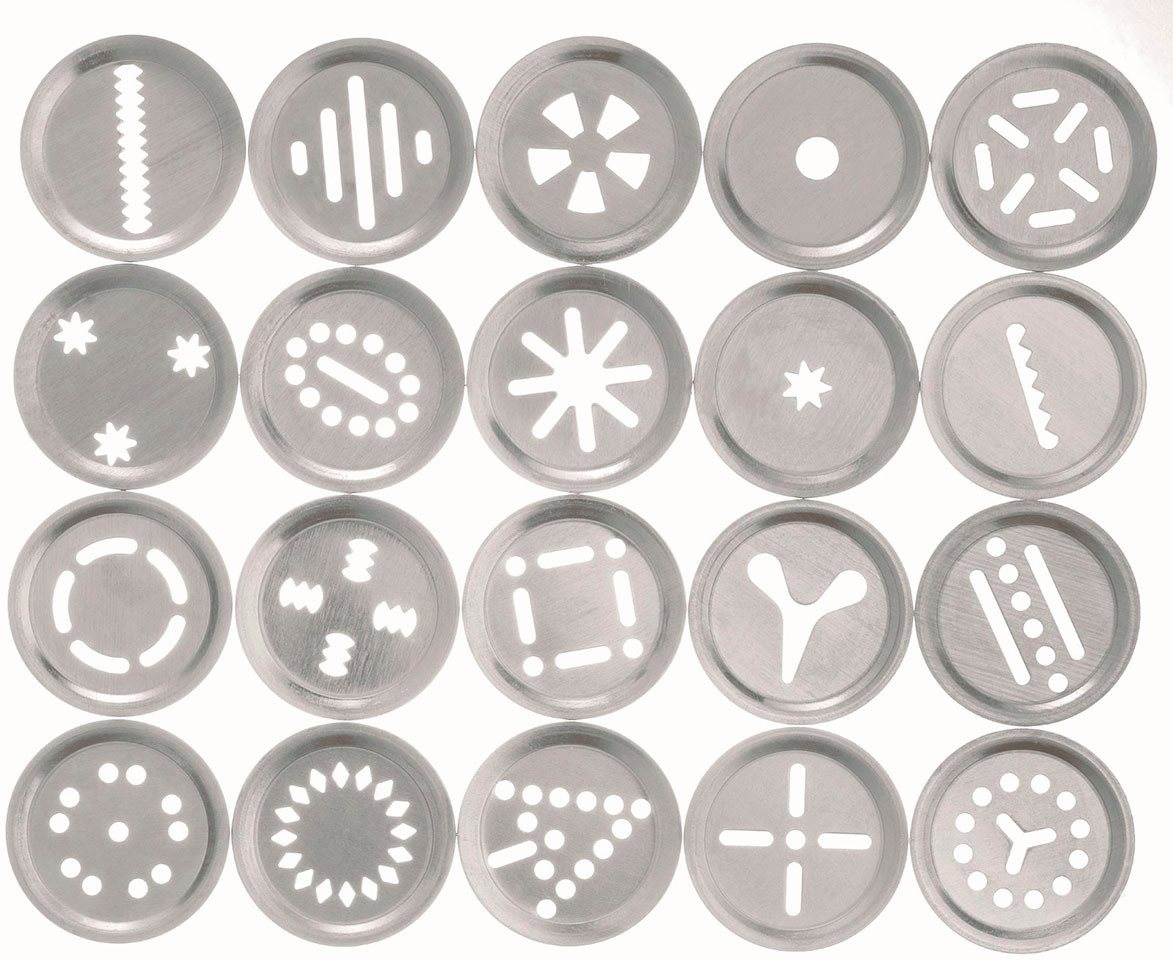 GEFU Gebäckpresse COOKIE, (Set, 25-tlg., mit 20 Motiven, 4 Spritztüllen), vielseitig, präzise Dekoration, robust und langlebig – Bild 4 von 4