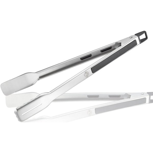 GEFU Grillzange BBQ, Verriegelungsmechanismus mit integrierter Öse zum Aufhängen, Edelstahl