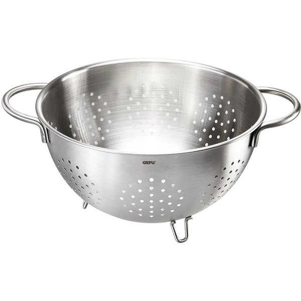 GEFU Seiher COLINO, Edelstahl, 4-Liter-Kapazität, stabile Griffe, Ø 24 cm