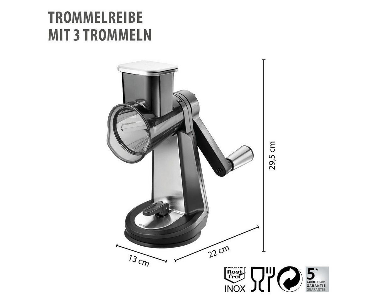 GEFU Trommelreibe Trommelreibe mit 3 Trommeln – Bild 2 von 5