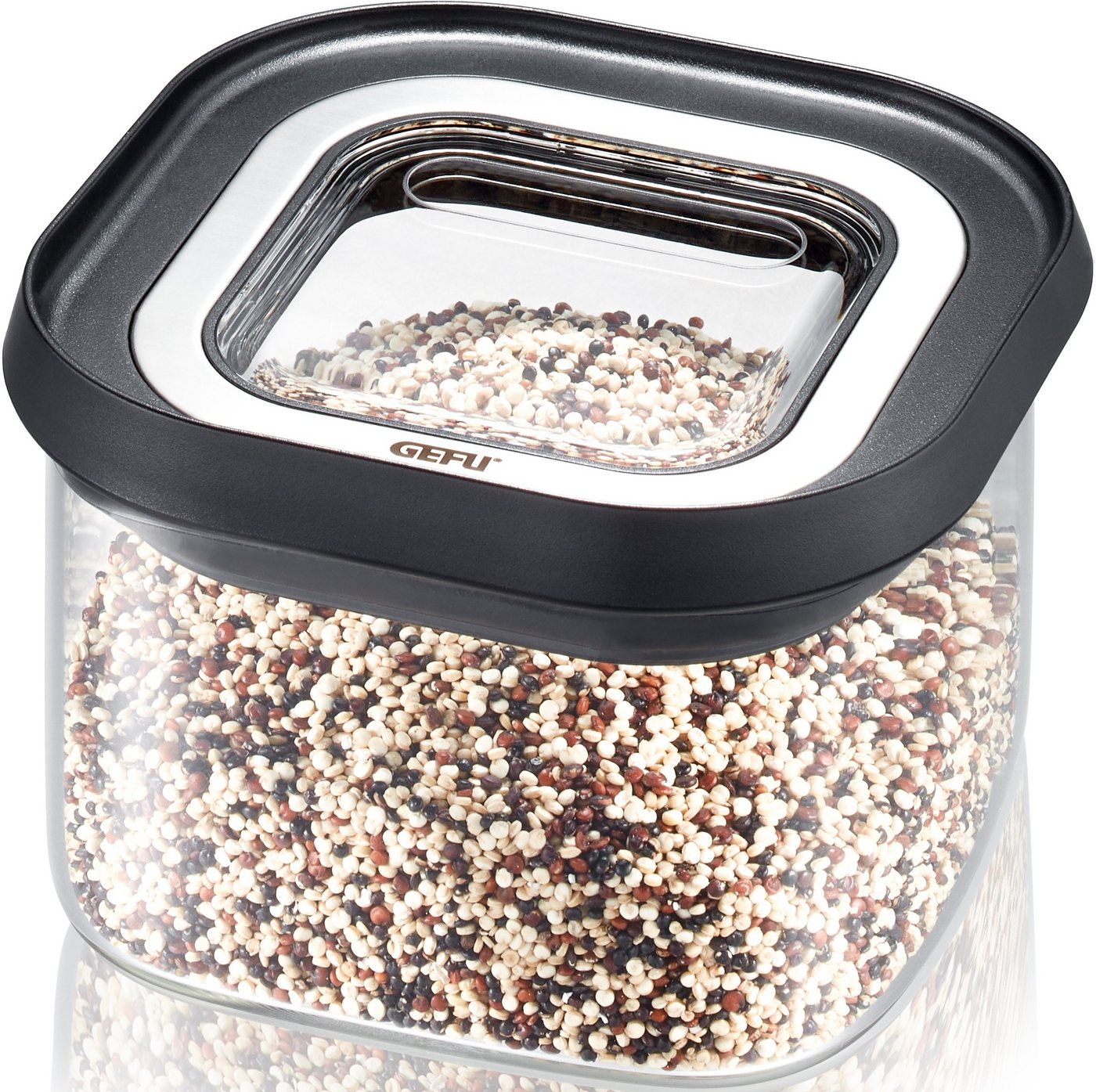 GEFU Vorratsdose PANTRY, Borosilikatglas, Kunststoff, (1-tlg), edel, elegant und praktisch – Bild 3 von 5