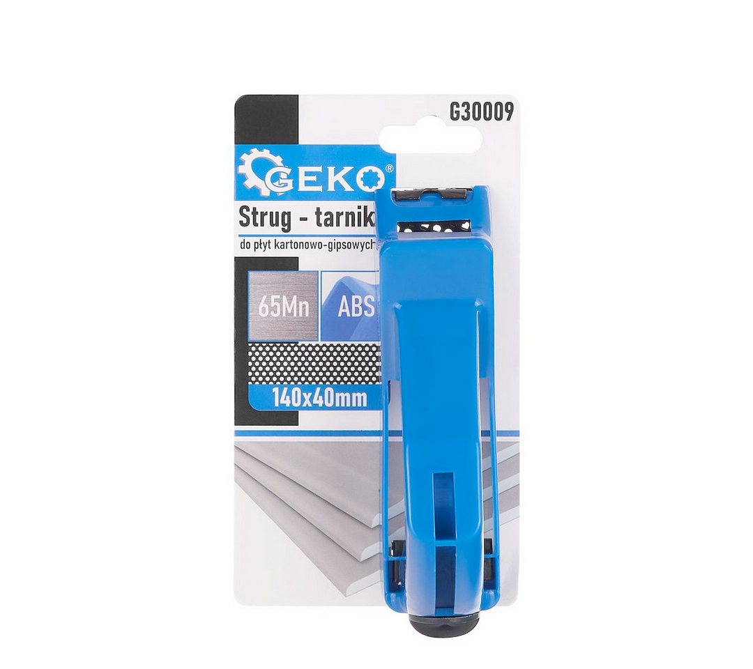 GEKO Einhandhobel Handhobel Gipskartonhobel Gipsraspel Trockenbau 140x40 mm, 1-tlg., auswechselbares Raspelblatt, ergonomischer Griff – Bild 5 von 5