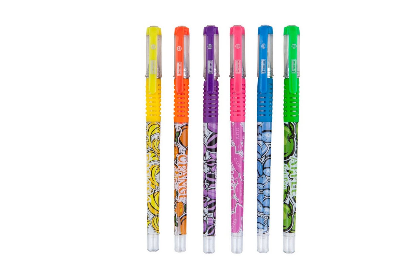 Idena Gelroller Idena 512169 - Freche Früchte, 6 Gelstifte, 0.8 mm Stärke, mit Duft – Bild 3 von 4