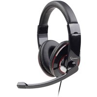 gembird Headset stereo schwarz/rot USB