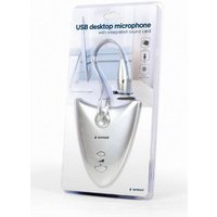 gembird USB 2.0-Tischmikrofon mit integrierter Soundkarte