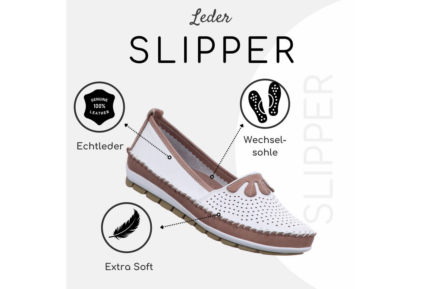 Gemini Damen Slipper – Bild 3 von 5