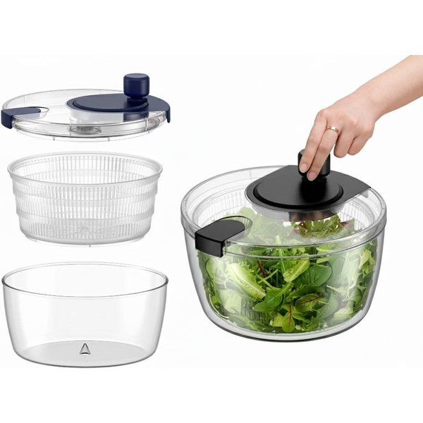 Faizee Home Gemüse-Scheibenschneider Faizee Home, Salatschleuder FreshFlow – Manuelle Gemüse
