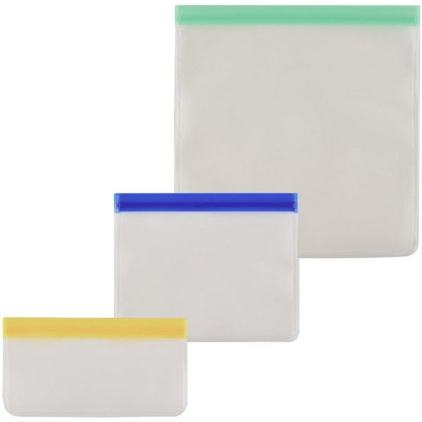 Dimono Gemüsebeutel DIMONO Silikon Vorratsbeutel 3er Set – Wiederverwendbare Beutel, Silikon in Lebensmittelqualität, (Launch Bag, 3-tlg), Lebensmittel- und Gef