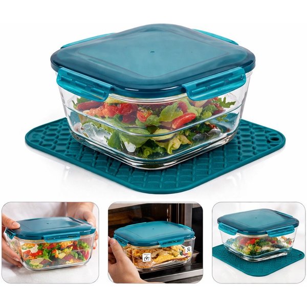 Genius Gemüsehobel Genius Behälter Auflaufform Glasschüssel Set Nicer Dicer Chef 3-tlg, Material: Kunststoff, Glas