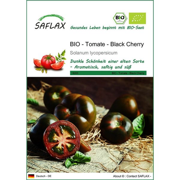 SAFLAX Gemüsesamen SAFLAX - Samen - BIO - Tomate - Black Cherry