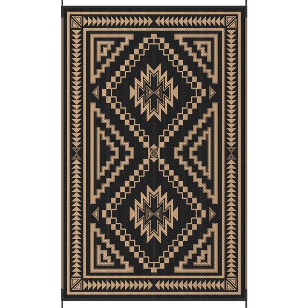 GENIMO Outdoorteppich Doppelseitiger Teppich, Reinigbar, Outdoor geeignet, Boho, rechteckig, Höhe: 5 mm, Imitation von Vine Stricken Textur, Wetterfest & UV-bes