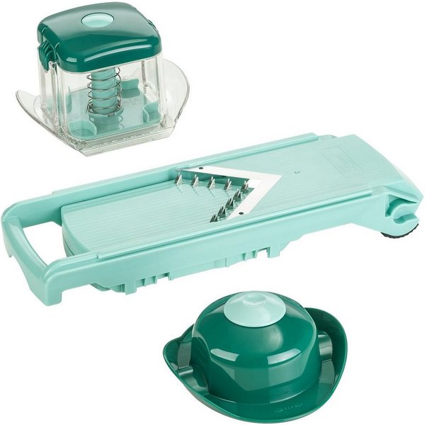 Genius Gemüsehobel Nicer Dicer Fusion Slicer, (passend zum Nicer Dicer Fusion), Verstellbarer Hobel mit V-Klinge aus Edelstahl