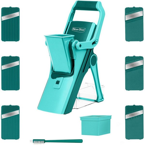 Genius Gemüseschneider GENIUSUniversalhobel Nicer Dicer Mando 12-teilig darkpetrol