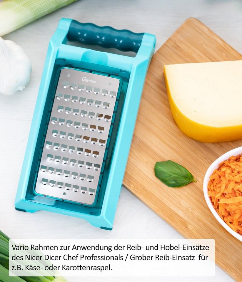 Genius Gemüseschneider Nicer Dicer Chef Professional, Set 23-tlg. - Gemüseschneider, 5.2L Behälter Deckel Gemüsehobel Zerkleiner – Bild 5 von 5