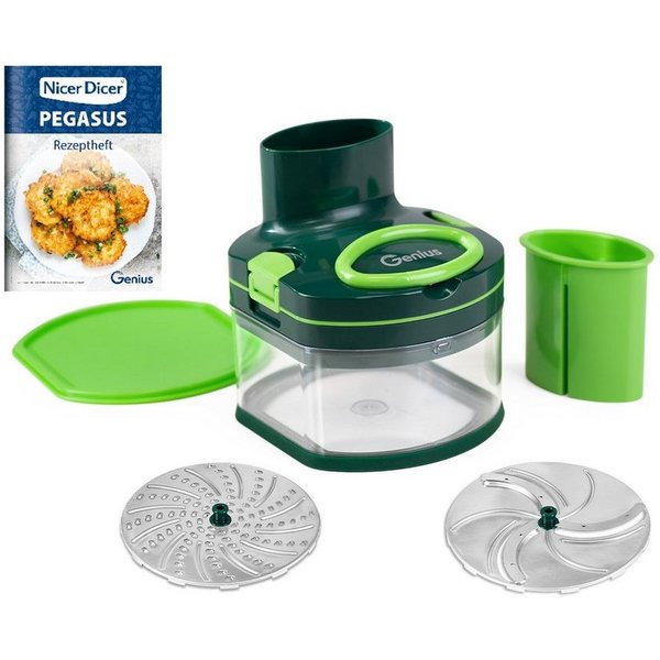 Genius Gemüseschneider Nicer Dicer Pegasus, 10-tlg, Gemüseschneider für schnelles & sicheres Arbeiten