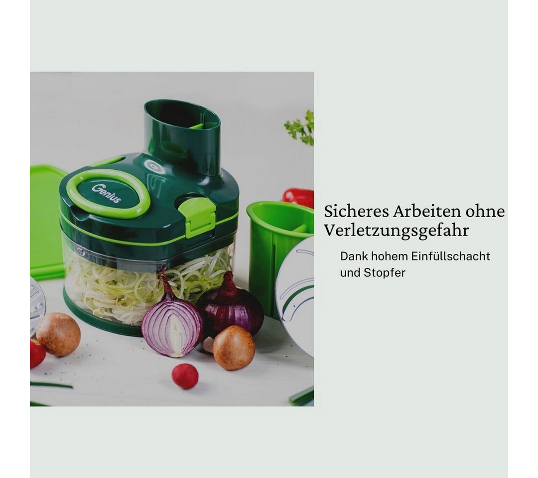 Genius Gemüseschneider Nicer Dicer Pegasus, 10-tlg, Gemüseschneider für schnelles & sicheres Arbeiten – Bild 3 von 5