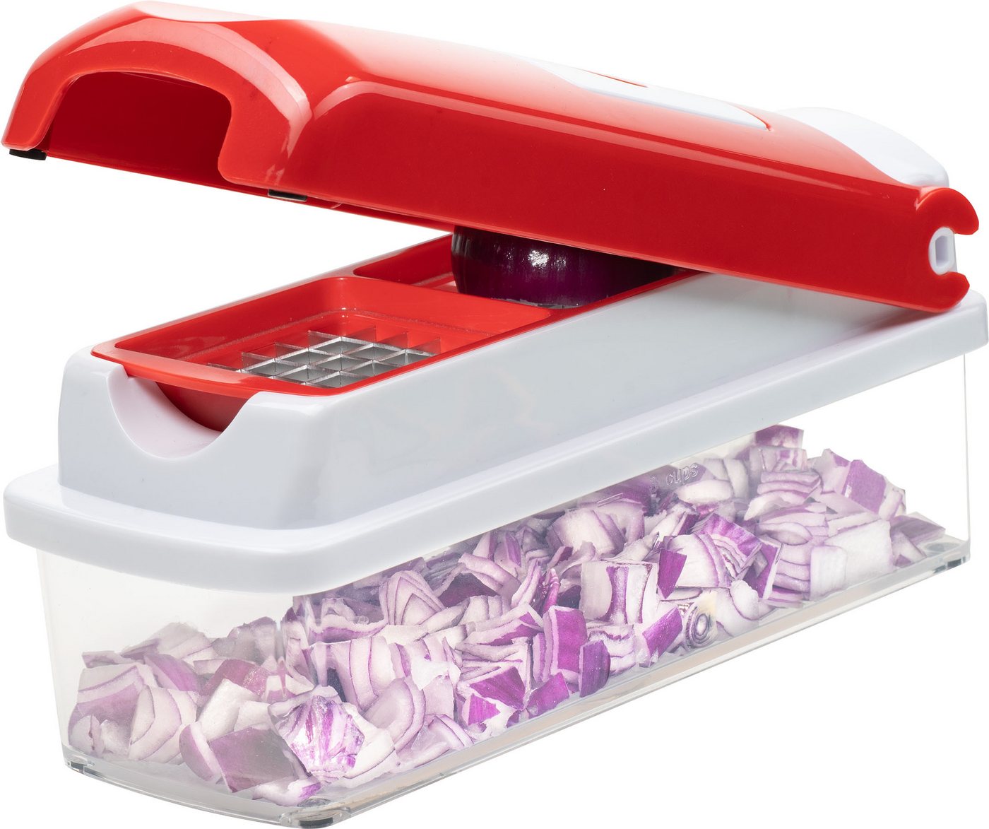 Genius Gemüseschneider Nicer Dicer Smart, inkl. Julietti, Set 16-tlg., Würfel, Stifte, Scheiben, Streifen, Viertel und Gehobeltes! – Bild 3 von 5