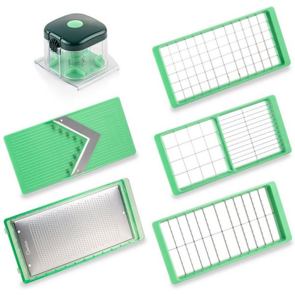 Genius Gemüseschneider Nicer Dicer Zubehör-Set 6-teilig, Messereinsätze mit dem Nicer Dicer Exclusive kompatibel
