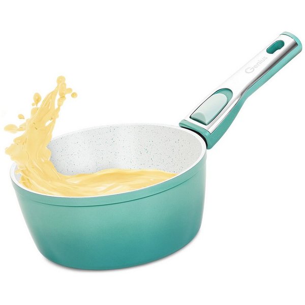 Genius Kasserolle Cerafit Revolution Stielkasserolle Ø 18 cm Antihaftbeschichtung, Keramik (1 ner), Innovative ThermoSpeed-Induktions-Technologie