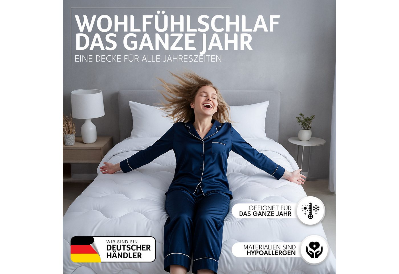 Gentle North Microfaserbettdecke 4 Jahreszeiten - Winter - Ganzjahresdecke - Sommerdecke, Füllung: Kunstfasern – Bild 2 von 5