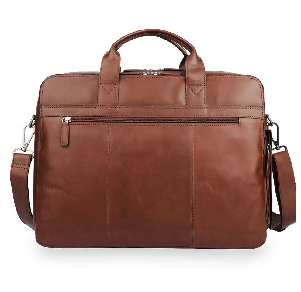 Gentlemen's Laptoptasche Max - Notebooktasche aus Echtleder mit Schultergurt 16 Zoll – Bild 2 von 5
